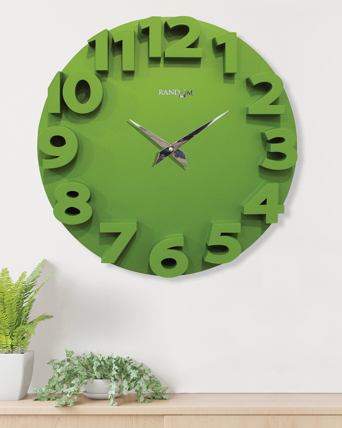 Clocks | Bold Numbers Plastic Wall Clock without Glass Clocks Clocks