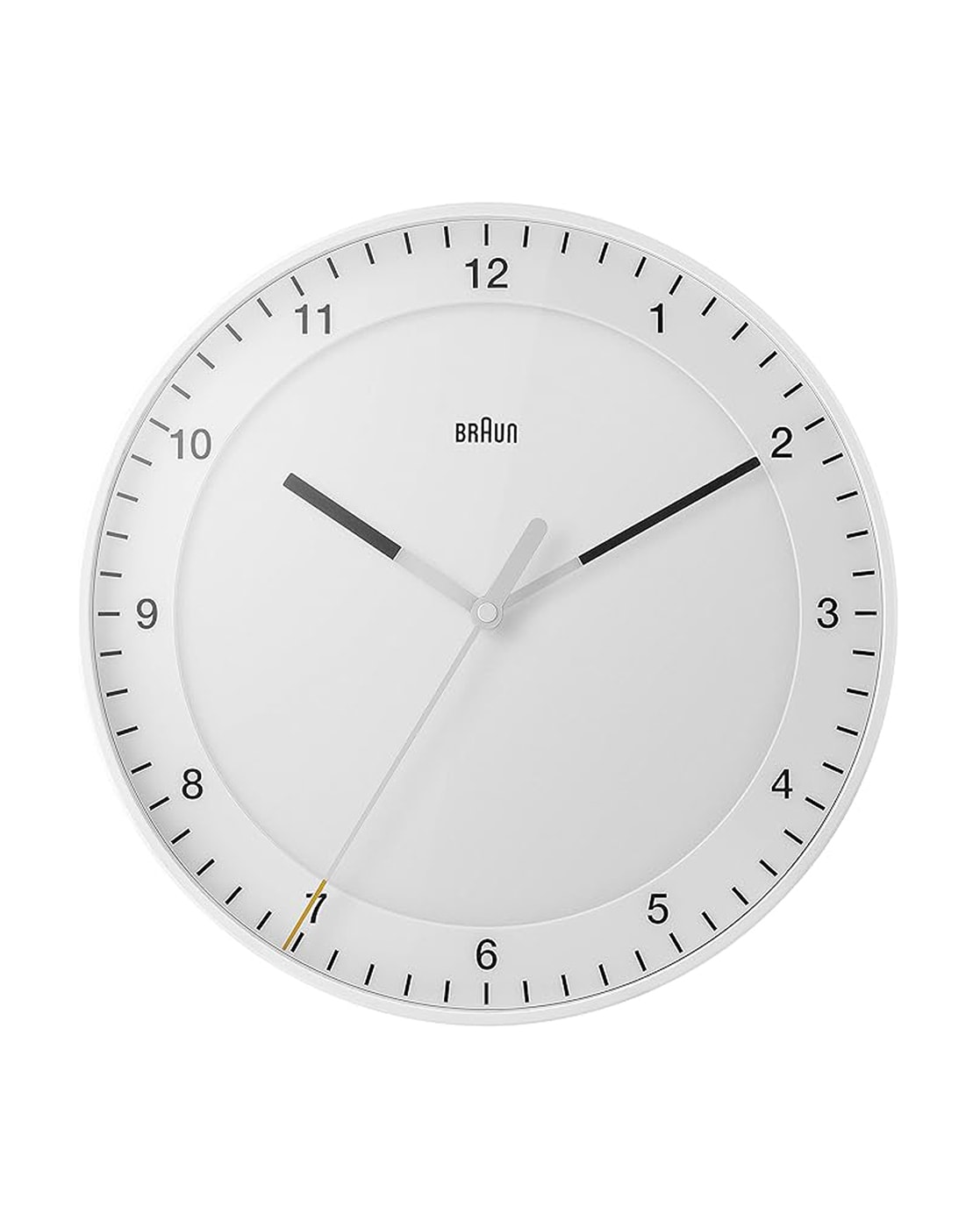 Clocks | Braun Classic Large Analogue Wall Clock with Silent Sweep Movement, Easy To Read, 30cm Diameter in White -BC17W Clocks Clocks