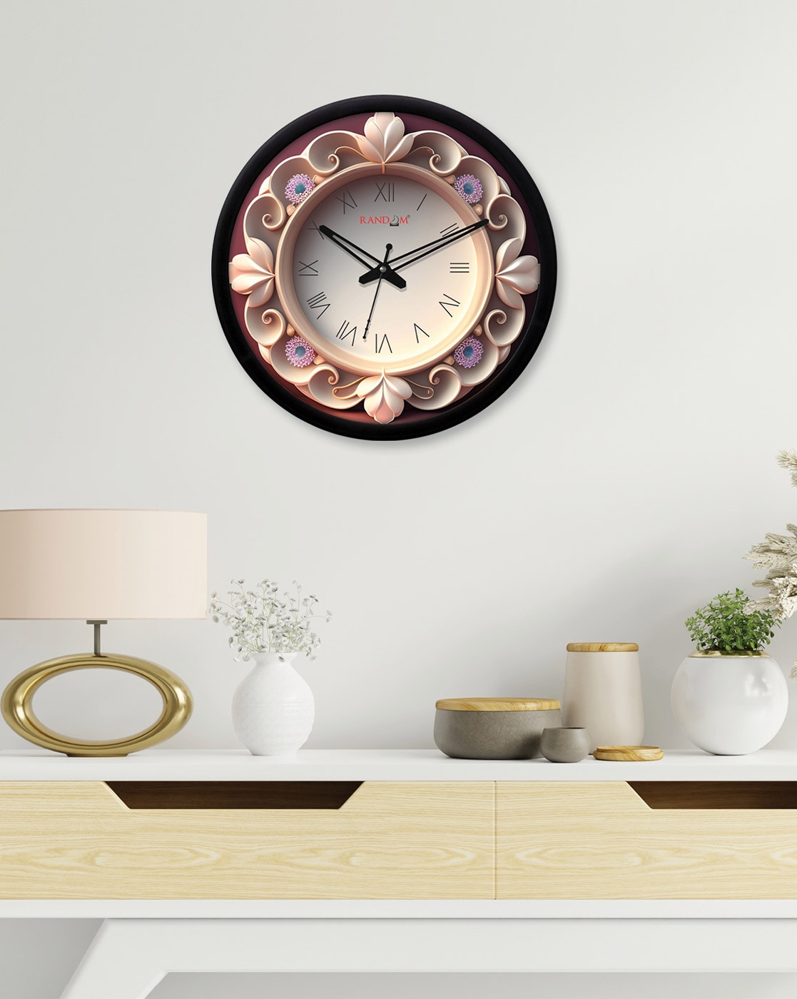 Clocks | Floral Design Wall Clock Clocks Clocks