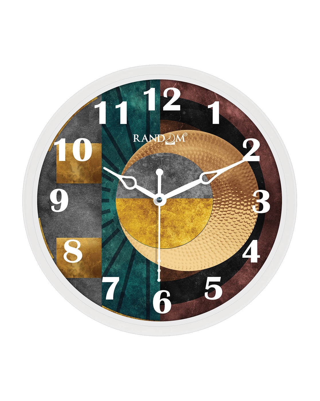 Clocks | Geometric Print Analogue Wall Clock Clocks Clocks