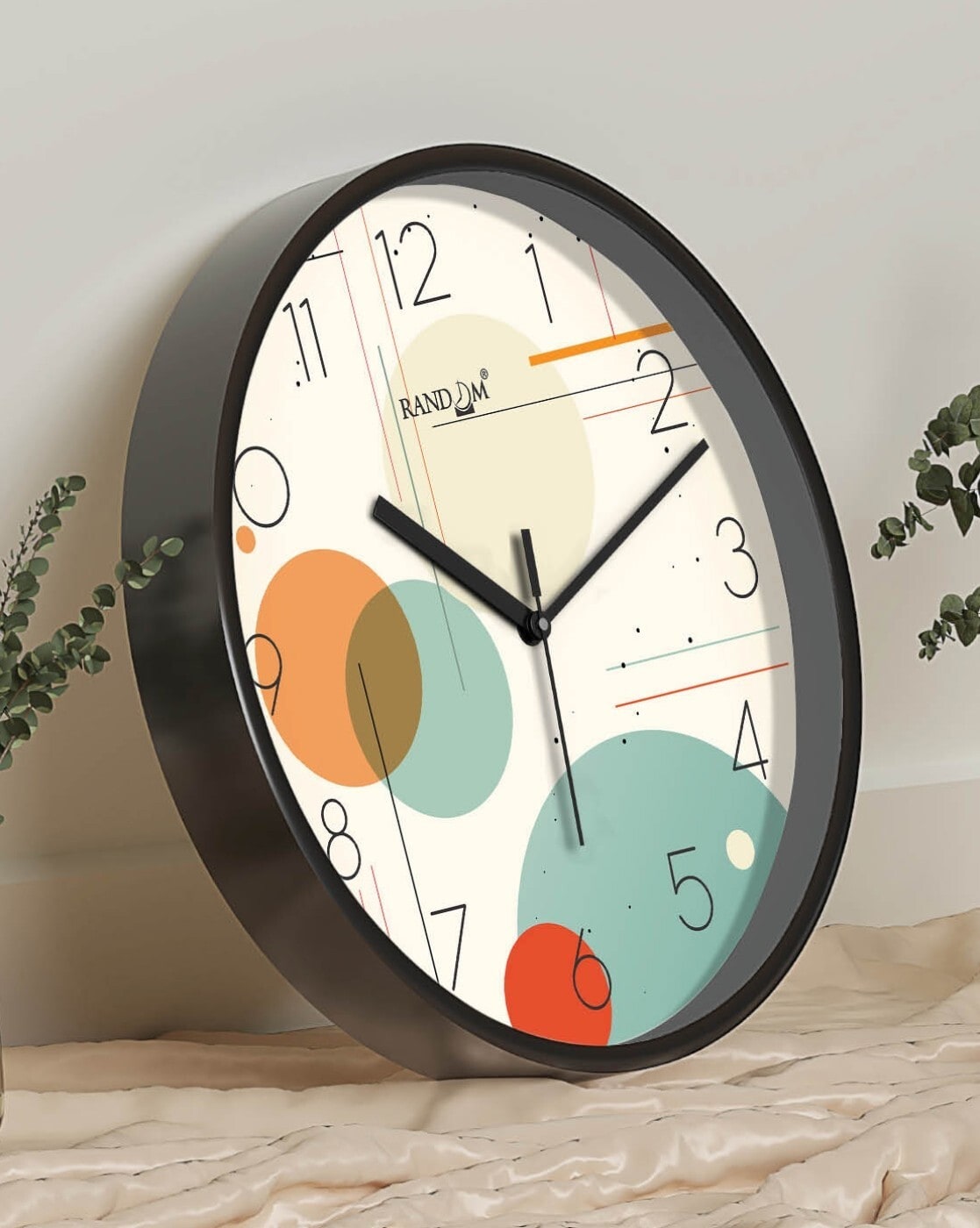 Clocks | Geometric Print Dial Wall Clock Clocks Clocks