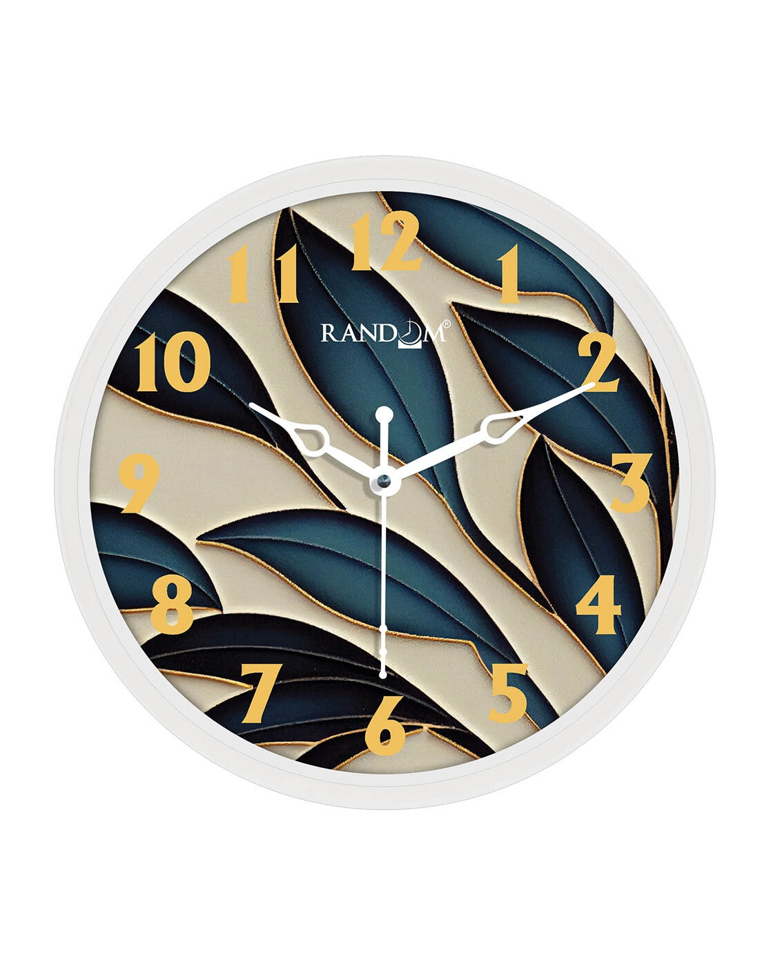 Clocks | Leaf Print Analogue Wall Clock Clocks Clocks