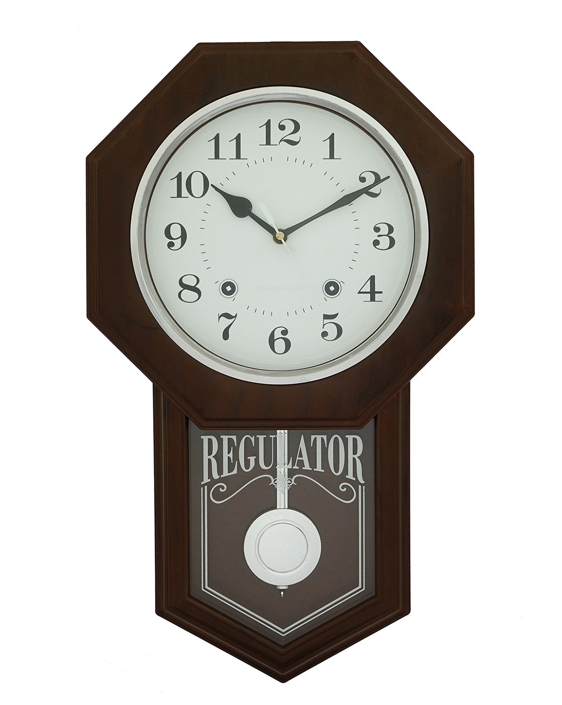 Clocks | Octagonal-Shaped Analogue Pendulum Wall Clock Clocks Clocks