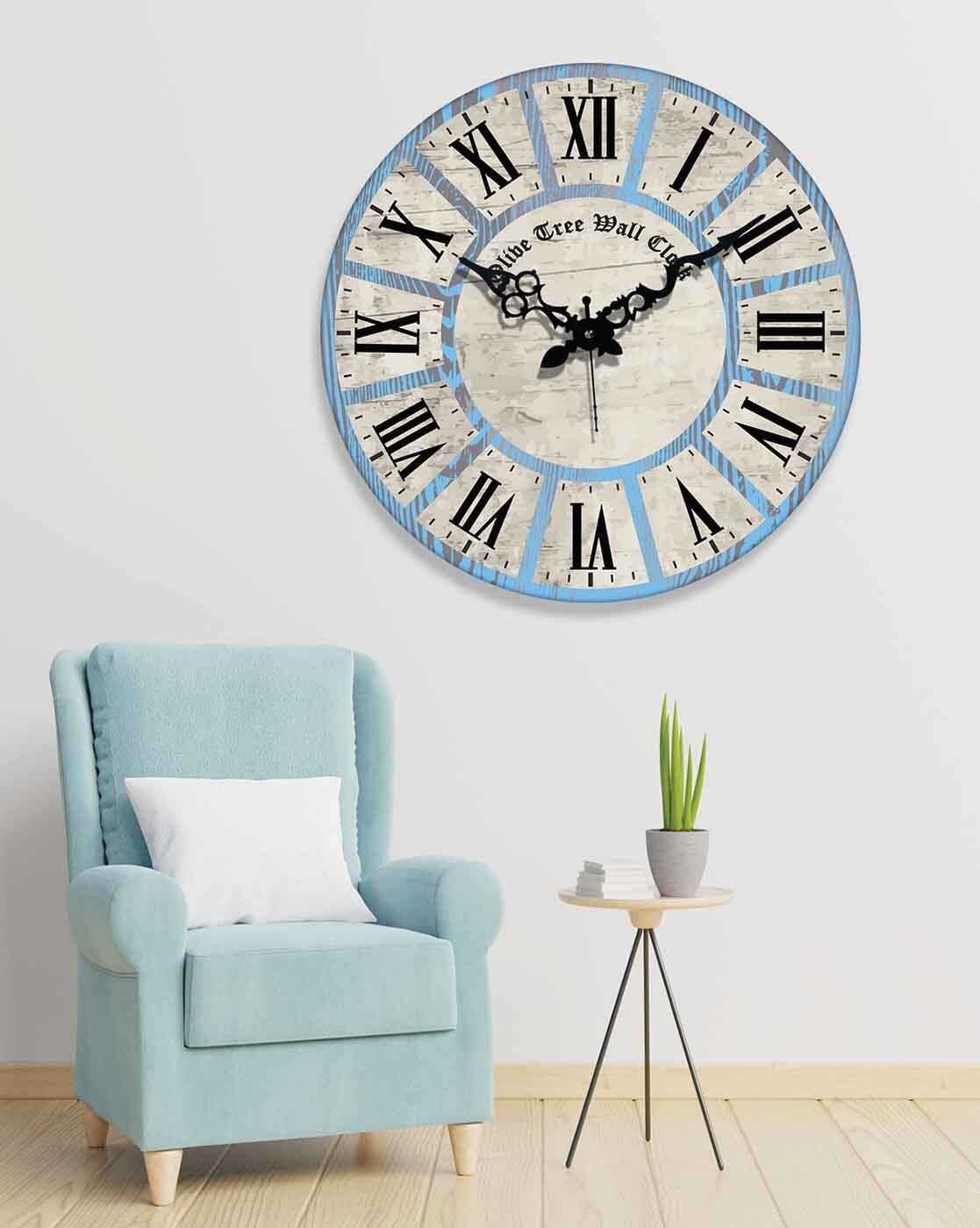 Clocks | Printed Silent Movement Wooden Wall Clock Clocks Clocks