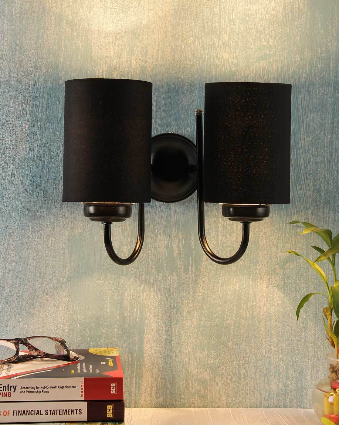 Lamp, Diyas & Candle | Cotton Dual Wall Mounted Lamp with Iron Base Home Decor Lamp, Diyas & Candle