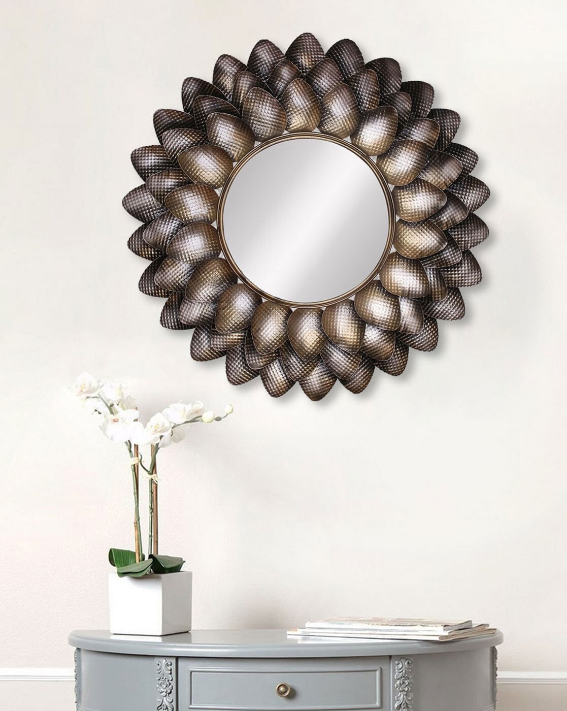 Mirrors | Decorative Metal Handcarved Wall Mirror Home Decor Mirrors