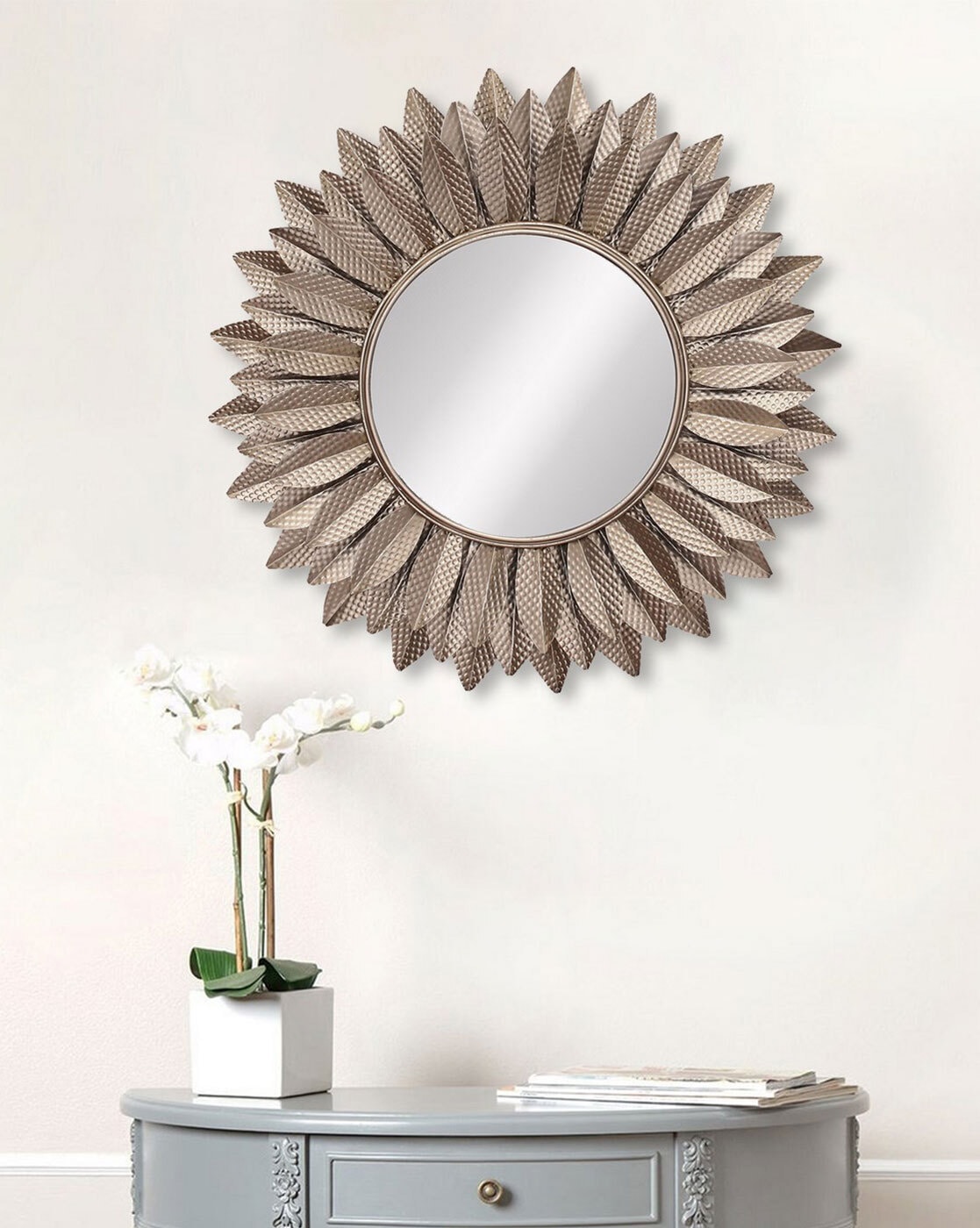 Mirrors | Decorative Metal Handcarved Wall Mirror Home Decor Mirrors