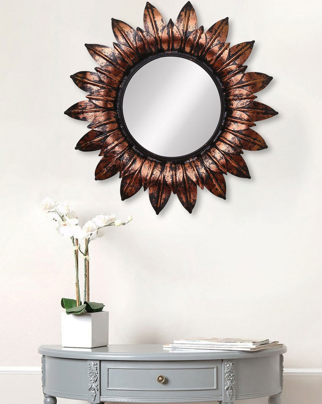 Mirrors | Decorative Metal Handcarved Wall Mirror Home Decor Mirrors