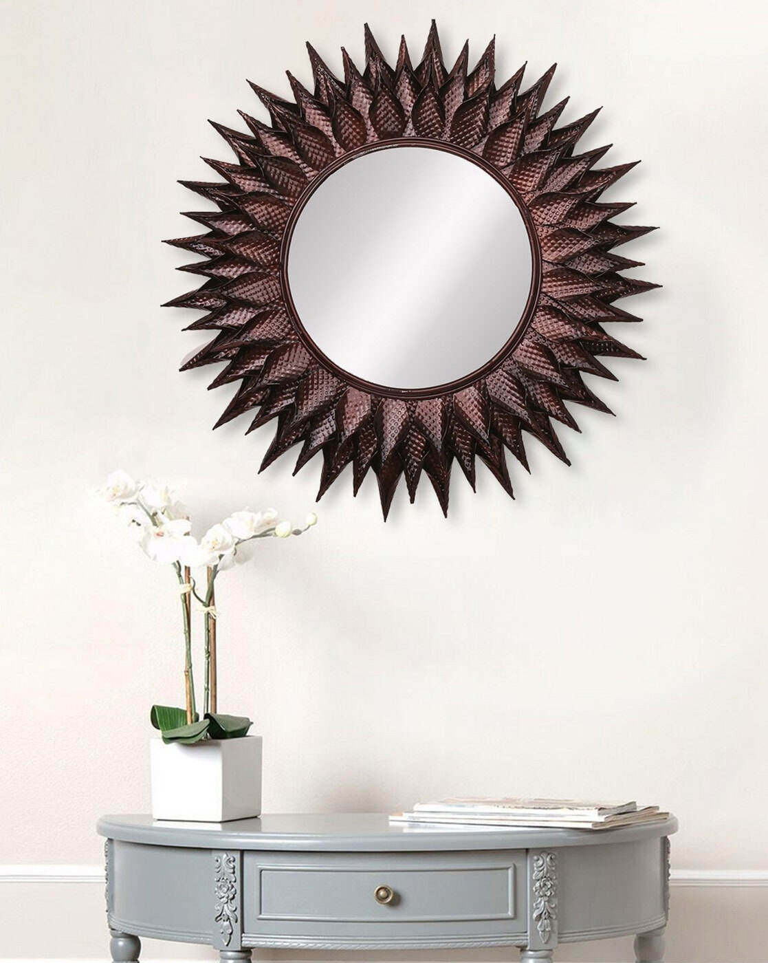 Mirrors | Decorative Metal Handcarved Wall Mirror Home Decor Mirrors