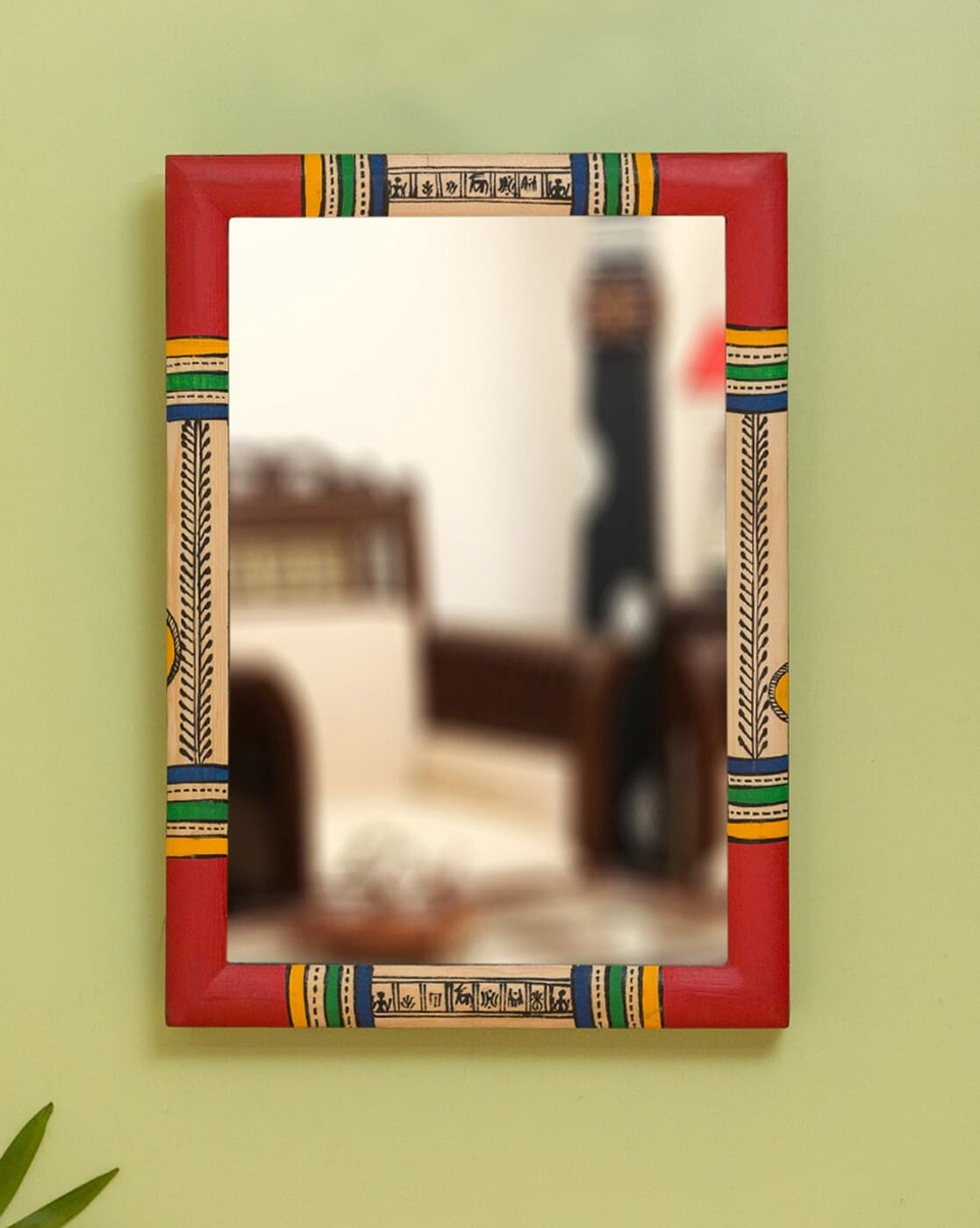 Mirrors | Hand-Painted Wooden Wall Mirror Home Decor Mirrors