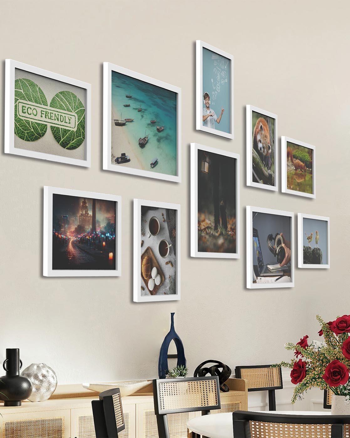 Photo Frames | Set of 10 3D Collage Photo Frames Home Decor Photo Frames