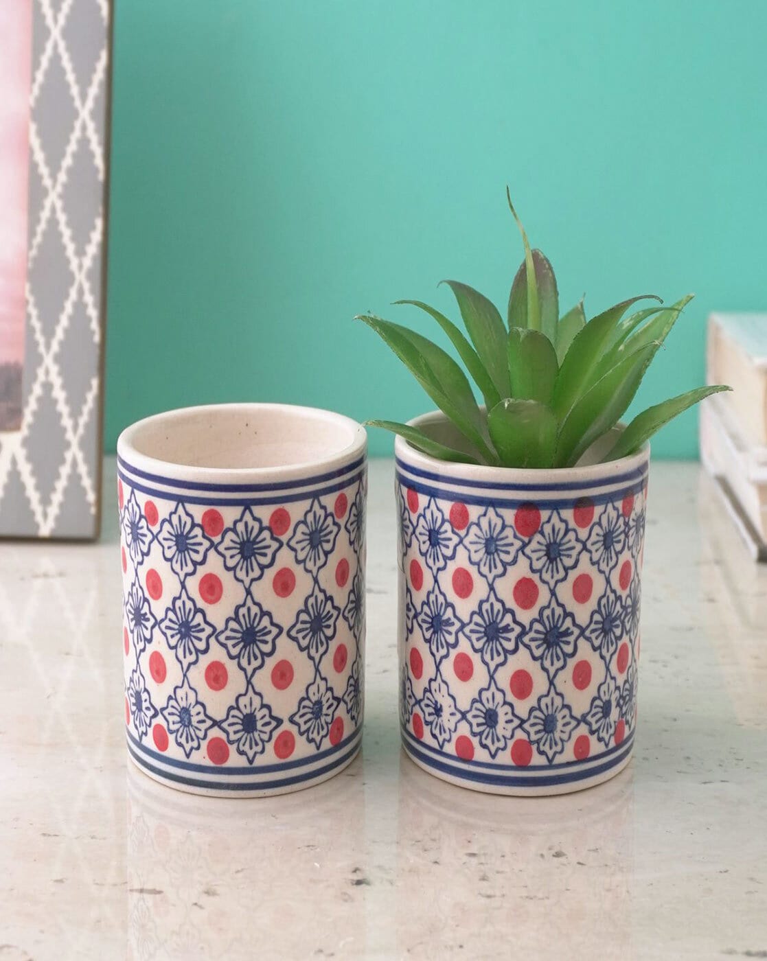 Plants & Flowers | Set Of 2 Ceramic Planter Home Decor Plants & Flowers