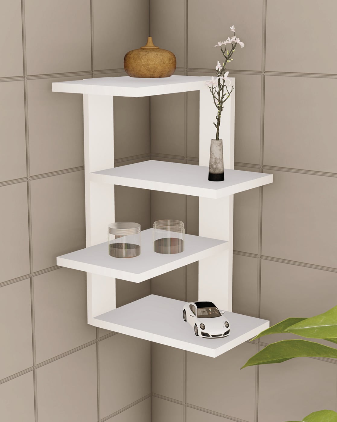 Wall Shelves | Rectangular-Shaped Wall Wooden Shelves Home Decor Wall Shelves