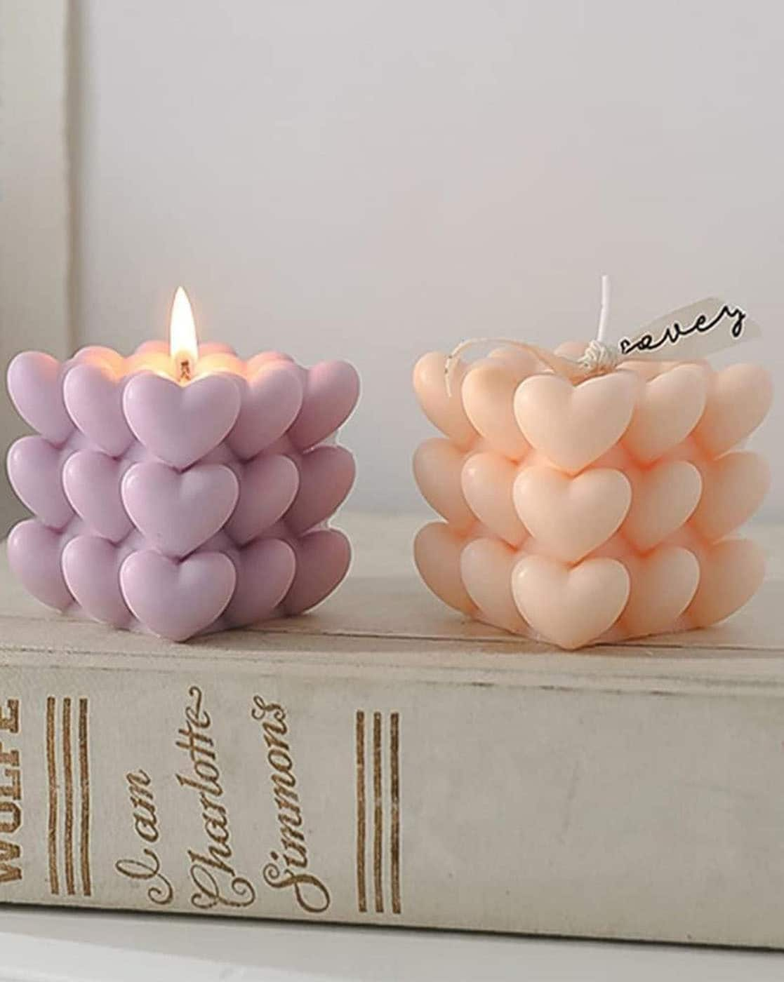 Home Fragnance | Set of 2 Bubble Square Scented Candles Home Decor Home Fragnance