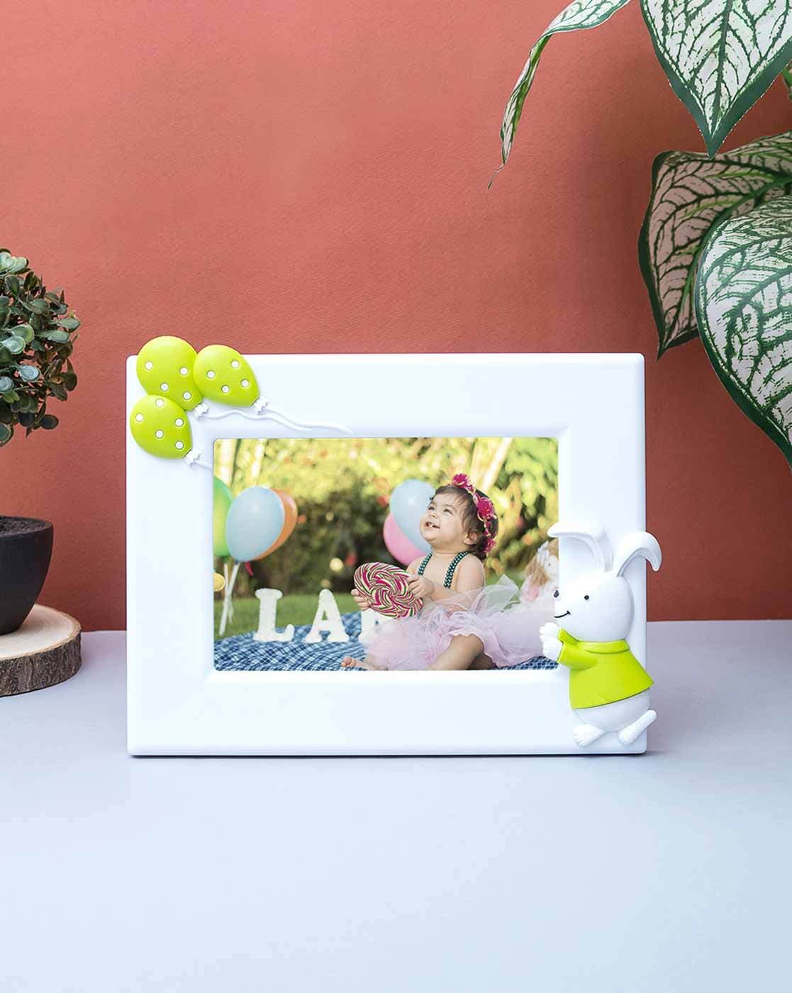 Photo Frames | Bunny Rabbit Embossed Horizontal Table Photo Frame Home Decor Photo Frames