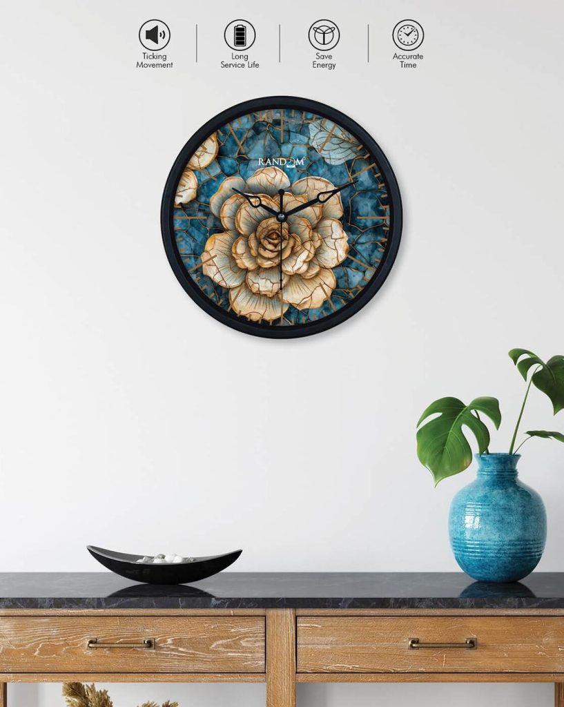 Clocks | Floral Print Wall Clock Clocks Clocks