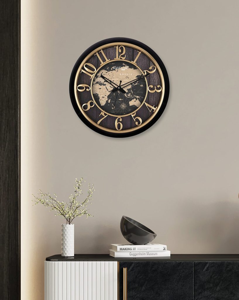 Clocks | Graphic Print Round-Shape Plastic Wall Clock Clocks Clocks