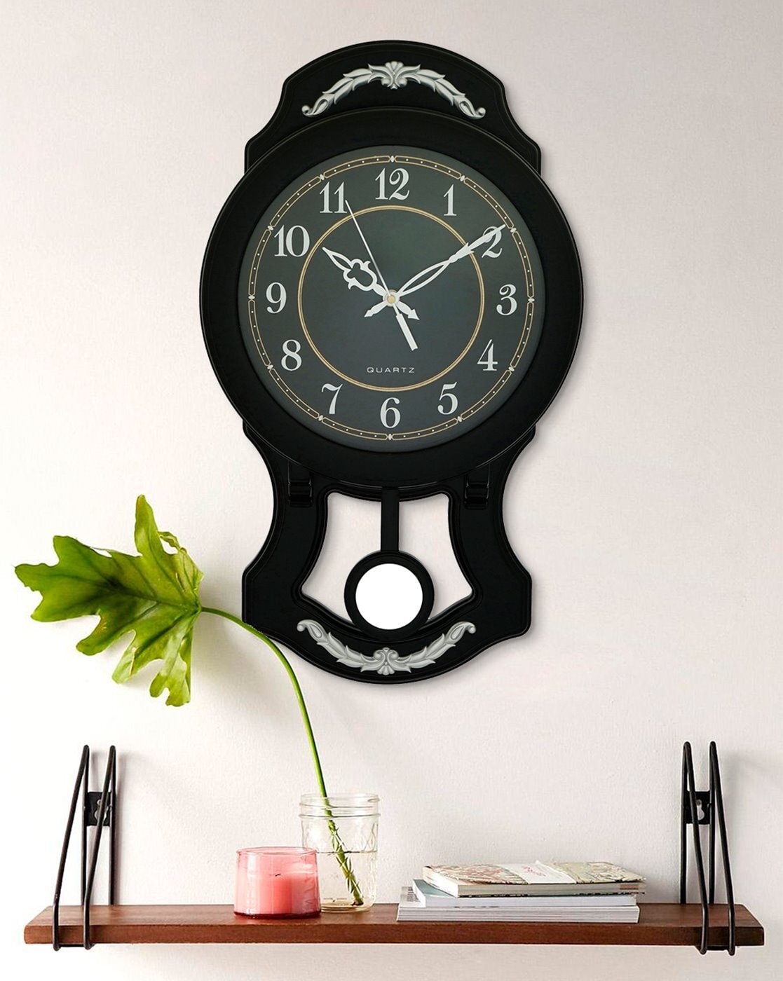 Clocks | Vertical Plastic Wall Clock with Pendulum Clocks Clocks